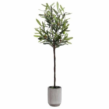 SAFAVIEH Faux Olive Potted Tree White & Grey FXP1007A